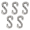 Unicraftale 5Pcs Tibetan Style 304 Stainless Steel S-Hook Clasps STAS-UN0040-71-1