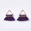 Polycotton(Polyester Cotton) Tassel Charms Decorations FIND-S302-10N-2