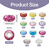 66Pcs 11 Colors Rondelle Resin European Beads RPDL-TA0001-03-4