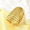 304 Stainless Steel Adjustable Cuff Rings for Women LS-RJEW-B123-01G-03-1