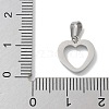 Ion Plating(IP) 304 Stainless Steel Micro Pave Cubic Zirconia Pendants STAS-Z107-04P-01-3