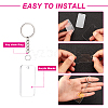 BENECREAT DIY Transparent Acrylic Keychain Clasps Making Kits DIY-BC0001-68-4