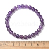 Natural Amethyst Bead Stretch Bracelets BJEW-K212-A-034-8