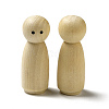 Unfinished Wooden Peg Dolls Display Decorations WOOD-E015-01G-1