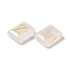 26Pcs Natural Quartz Crystal Healing Rectangle with Letter A~Z Display Decorations G-K335-07A-2