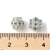 Brass Micro Pave Cubic Zirconia European Beads KK-U067-08P-02-2