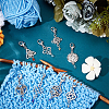 16Pcs 8 Style Chinese Knot Alloy Pendant Stitch Markers HJEW-NB00044-4