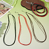 6Pcs 3 Colors 1MM Polyester&Cotton Waxed Cord 5-Strand Necklace Making MAK-TA0001-36B-4