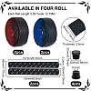 GOMAKERER 2 Sets 2 Colors Adhesive PU Leather Non-slip Bike Handlebar Tapes FIND-GO0001-21-2