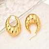 304 Stainless Steel Oval Hoop Earrings EJEW-Q011-12G-4