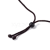 Natural Amethyst Ring Pendant Necklace with Nylon Cord for Women NJEW-F306-02A-3