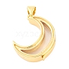 Rack Plating Brass Locket Pendants KK-F874-01G-09-1