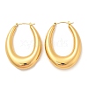 304 Stainless Steel Oval Hoop Earrings EJEW-Q011-14G-2