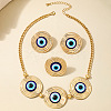 Alloy Enamel Earrings & Necklaces & Rings Sets for Women FS-WG87187-01-1