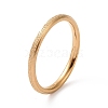 Textured 201 Stainless Steel Simple Thin Finger Ring for Women RJEW-I089-26G-1