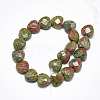 Natural Unakite Beads Strands G-S357-E01-04-2