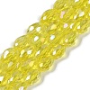 Transparent Electroplate Glass Beads Strands EGLA-T10mm-B26-1