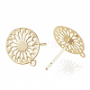 Brass Stud Earring Findings X-KK-S345-261G-2