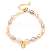 Natural Freshwater Pearl Beaded Bracelets BJEW-F470-05G-1