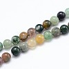 Natural Indian Agate  Round Beads Strands X-G-P100-01-3