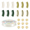 32Pcs 4 Colors Curved Tube Acrylic Beads DIY-TA0014-73-2