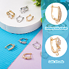 12Pcs 6 Style Brass Micro Pave Cubic Zirconia Hoop Earring Findings ZIRC-PJ0001-06-6