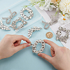 8Pcs 4 Styles Alloy Rhinestone Shoe Decoration FIND-GO0002-26-5