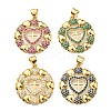 Rack Plating Brass Cubic Zirconia Pendants KK-D026-13G-1