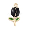 Golden Plated Alloy Enamel Pendants ENAM-L047-01G-05-1