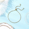 2Pcs 2 Colors Adjustable 304 Stainless Steel Slider Bracelets BJEW-JB12328-3