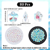 80Pcs Transparent Faceted Glass Connector Charms GLAA-SP0001-88B-02-2