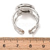 Hammered 304 Stainless Steel Cuff Ring Components SA-CBAC0DF-02D-P-3