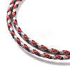 Polyester Cord Braided Necklace Makings MAK-L043-03G-20-2