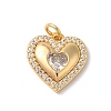 Rack Plating Brass Clear Cubic Zirconia Pendants KK-Z056-16G-1