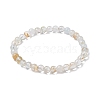 6mm Natural Topaz Round Beaded Stretch Bracelets BJEW-JB10853-02-1