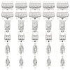 DICOSMETIC 60 Sets 6 Styles 304 Stainless Steel Box Clasps STAS-DC0009-62-1