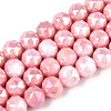 Anti-Tarnish Electroplate Glass Beads Strands LS-GLAA-N010-10mm-04-1