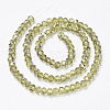 Electroplate Transparent Glass Beads Strands EGLA-A034-T6mm-E12-2
