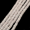 Rondelle Natural Rose Quartz Bead Strands G-Q446-21-1