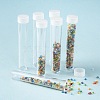 Clear Tube Plastic Bead Containers with Lid C066Y-01-7