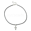 Tibetan Style Alloy Cross Pendant Necklaces NJEW-JN04555-4