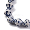 Handmade Blue and White Porcelain Beads Strands PORC-I027-06-3