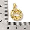 Zodiac Theme Brass Micro Pave Cubic Zirconia Pendants KK-M273-05B-G-3