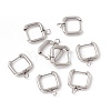 201 Stainless Steel Hoop Earring Findings STAS-H166-02P-1