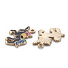 Alloy Enamel Pendants ENAM-N055-024B-NR-3