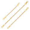 3Pcs 3 Styles 304 Stainless Steel Cable Chain Bag Extender Chains FIND-TA00001-2