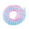 Gradient Color Baking Paint Glass Bead Strands X1-DGLA-A039-T6mm-A06-3