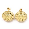 Brass Micro Pave Cubic Zirconia Stud Earrings EJEW-E600-01G-2