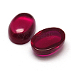 Dyed Oval Lab Grown Red Corundum Cabochons G-J339-02-6x8mm-1