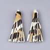 Eco-Friendly Cowhide Leather Tassel Big Pendants FIND-S301-36G-2